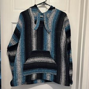 Vintage Earth Ragz Baja Hooded Pull Over Sweater Size S